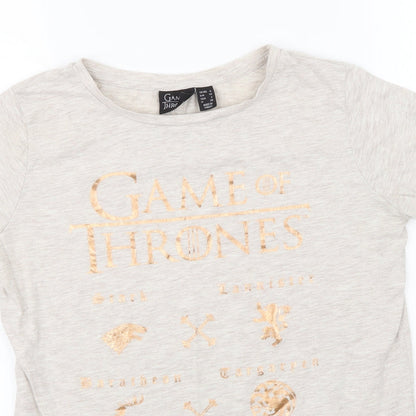 Primark Womens Grey   Basic T-Shirt Size 6