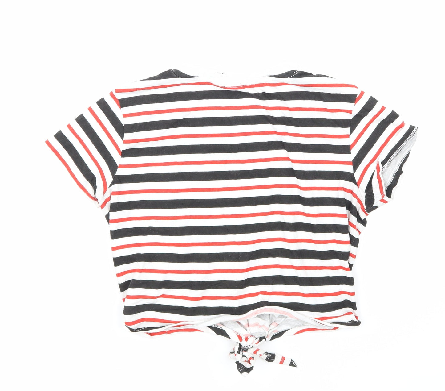 Primark Womens Black Striped  Basic T-Shirt Size 6