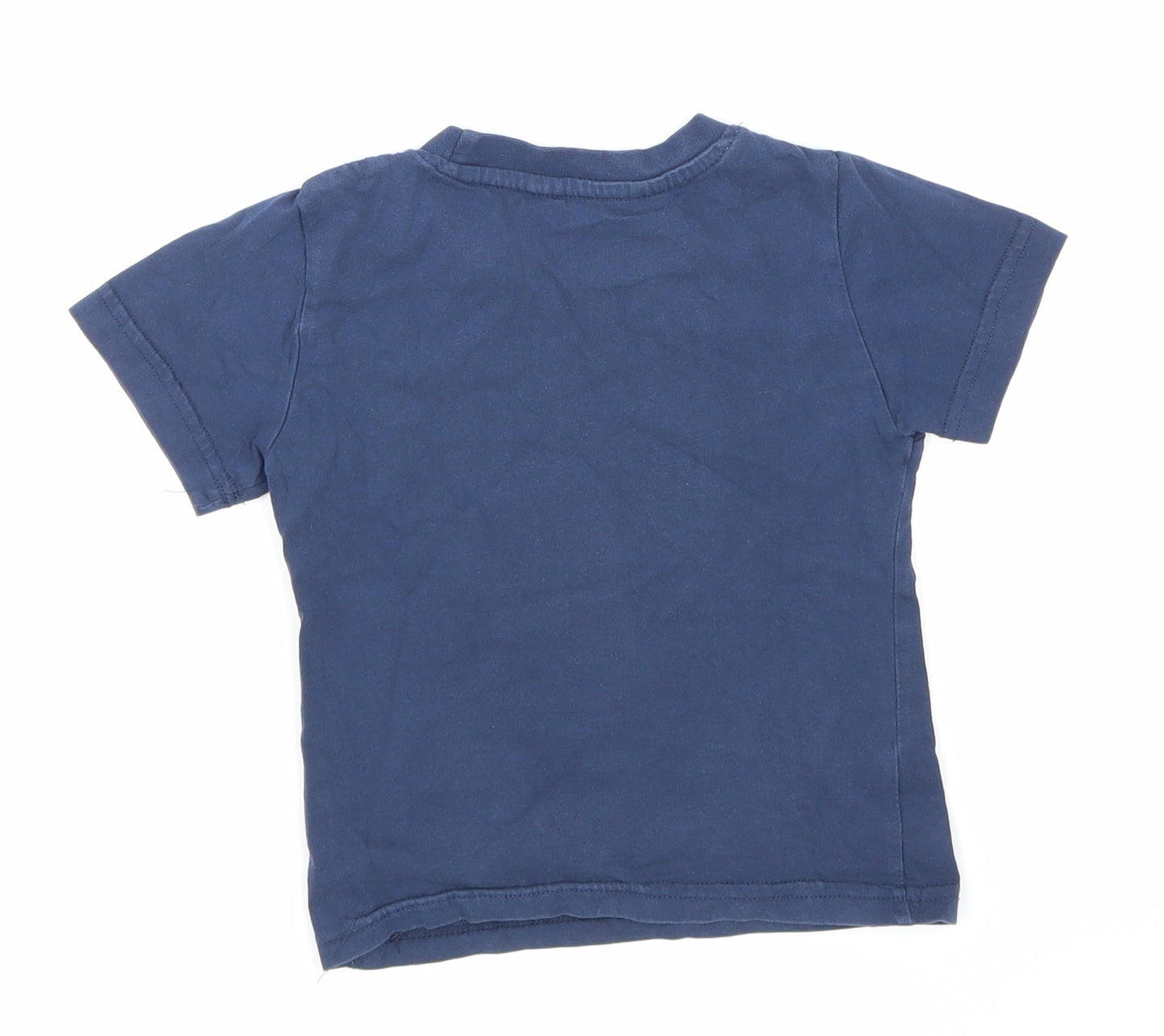 H&M Boys Blue Animal Print  Basic T-Shirt Size 2-3 Years