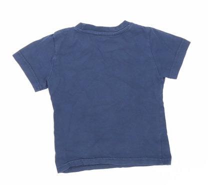 H&M Boys Blue Animal Print  Basic T-Shirt Size 2-3 Years