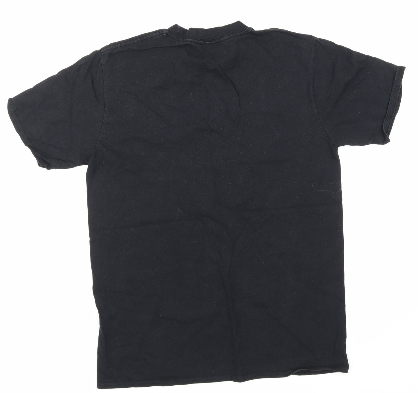 Womens UK Size M Gilden Black Basic T-Shirt