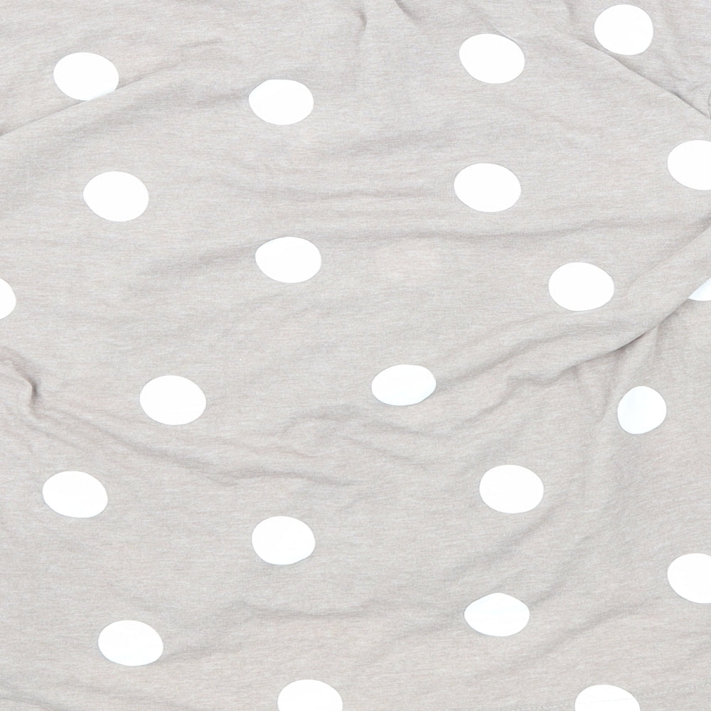 Womens UK Size M H&M Beige Basic Button-Up