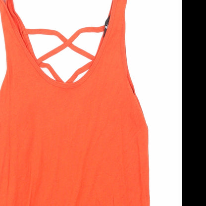 Womens UK Size 6 newlook Orange Basic T-Shirt
