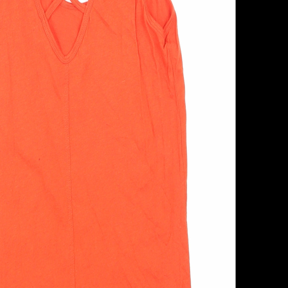 Womens UK Size 6 newlook Orange Basic T-Shirt