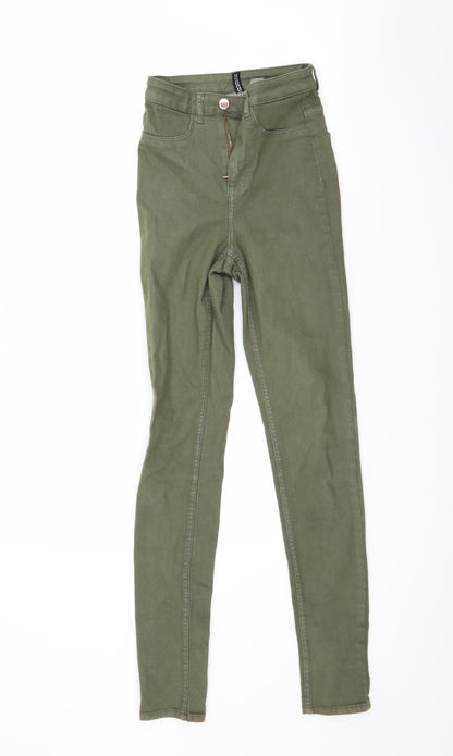 diveided Womens Green  Denim Skinny Jeans Size 4 L28 in