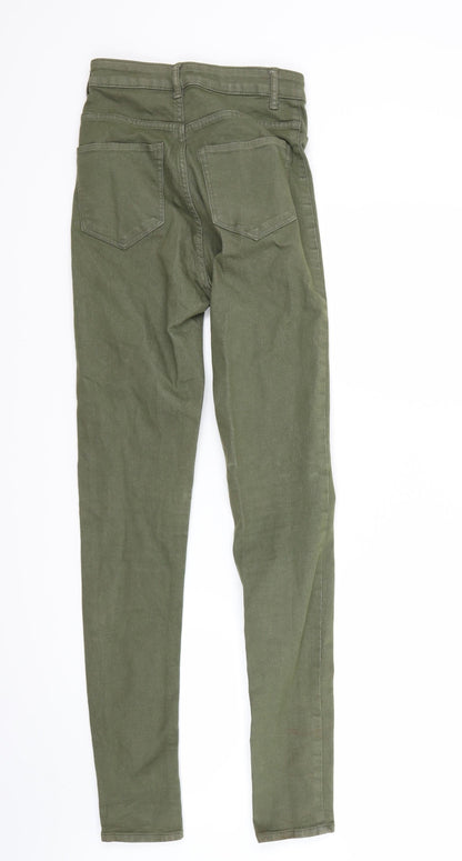 diveided Womens Green  Denim Skinny Jeans Size 4 L28 in