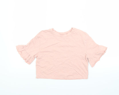 TU Girls Pink   Cropped T-Shirt Size 7-8 Years