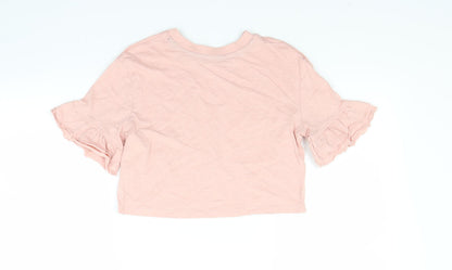 TU Girls Pink   Cropped T-Shirt Size 7-8 Years
