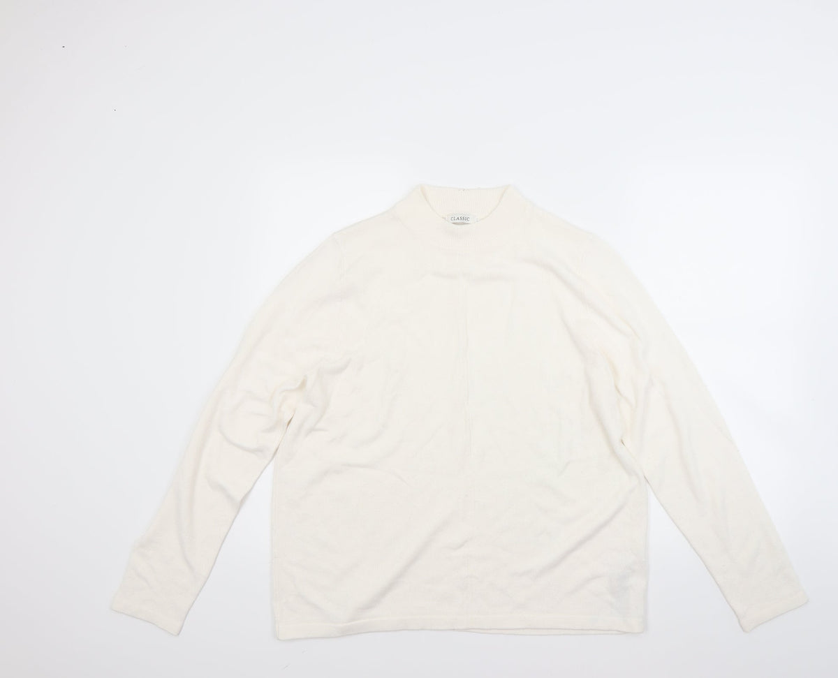 Marks & Spencer Womens White   Pullover Jumper Size 18