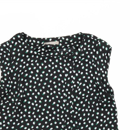 Anthology Womens Black Polka Dot  Basic Blouse Size L