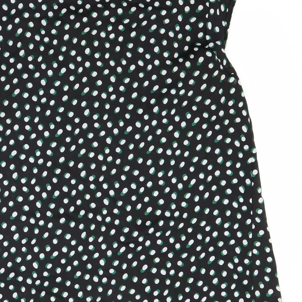 Anthology Womens Black Polka Dot  Basic Blouse Size L