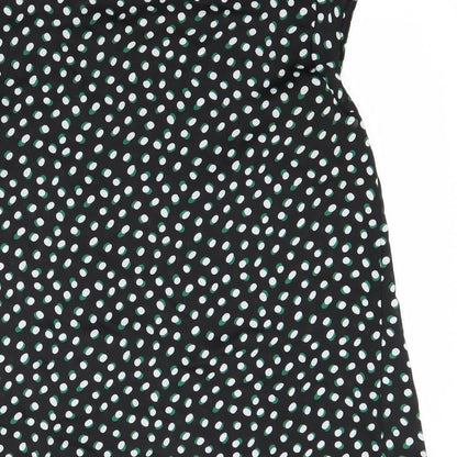 Anthology Womens Black Polka Dot  Basic Blouse Size L