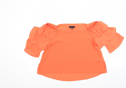 Womens UK Size 14 New Look Orange Basic Blouse