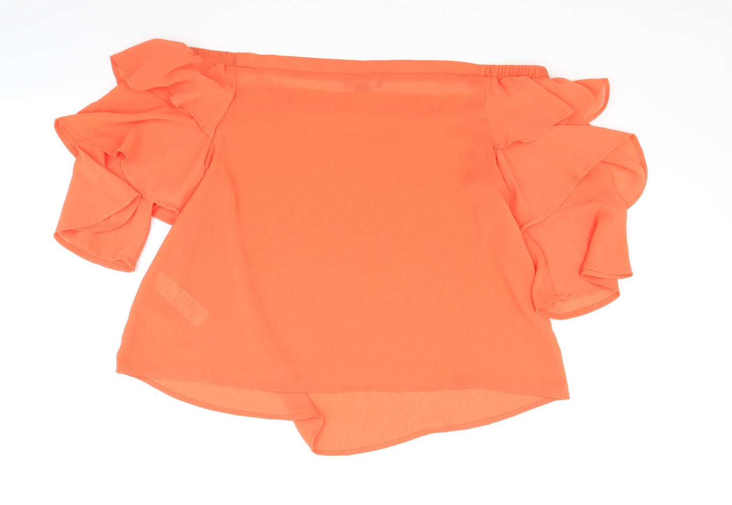 Womens UK Size 14 New Look Orange Basic Blouse