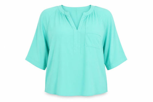 Womens UK Size 14 Principles Green Basic Blouse