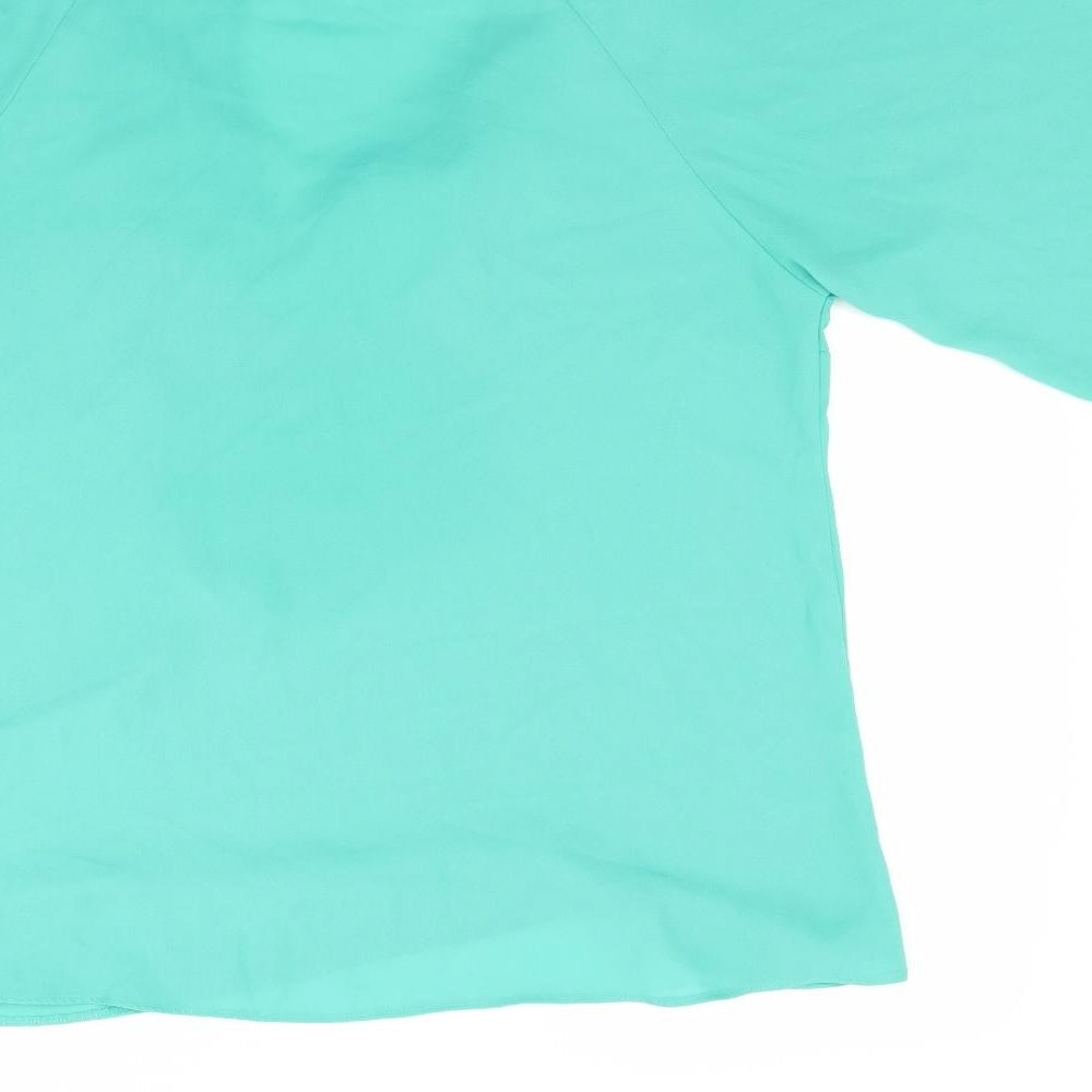 Womens UK Size 14 Principles Green Basic Blouse