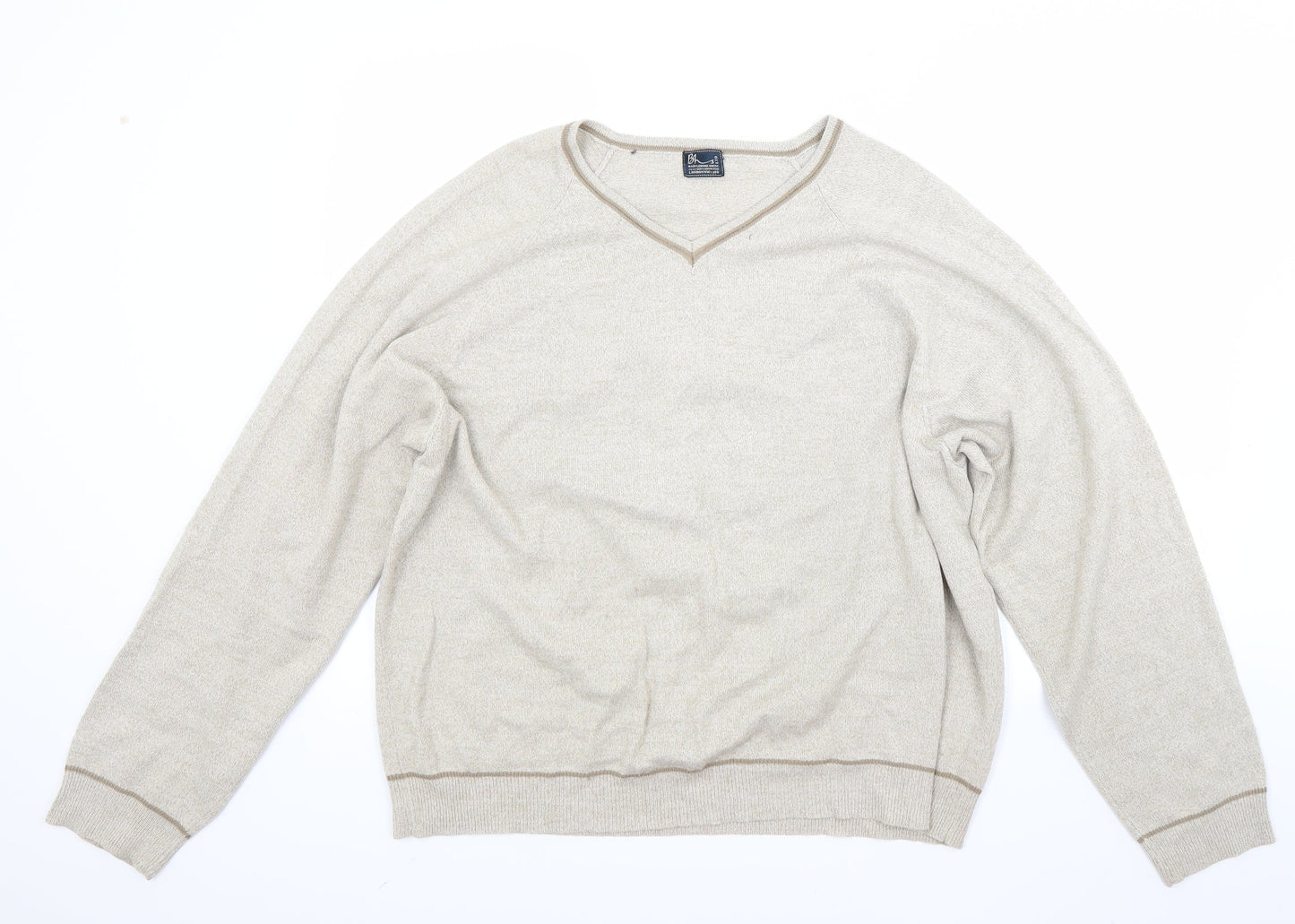 BHS Mens Beige   Pullover Jumper Size XL