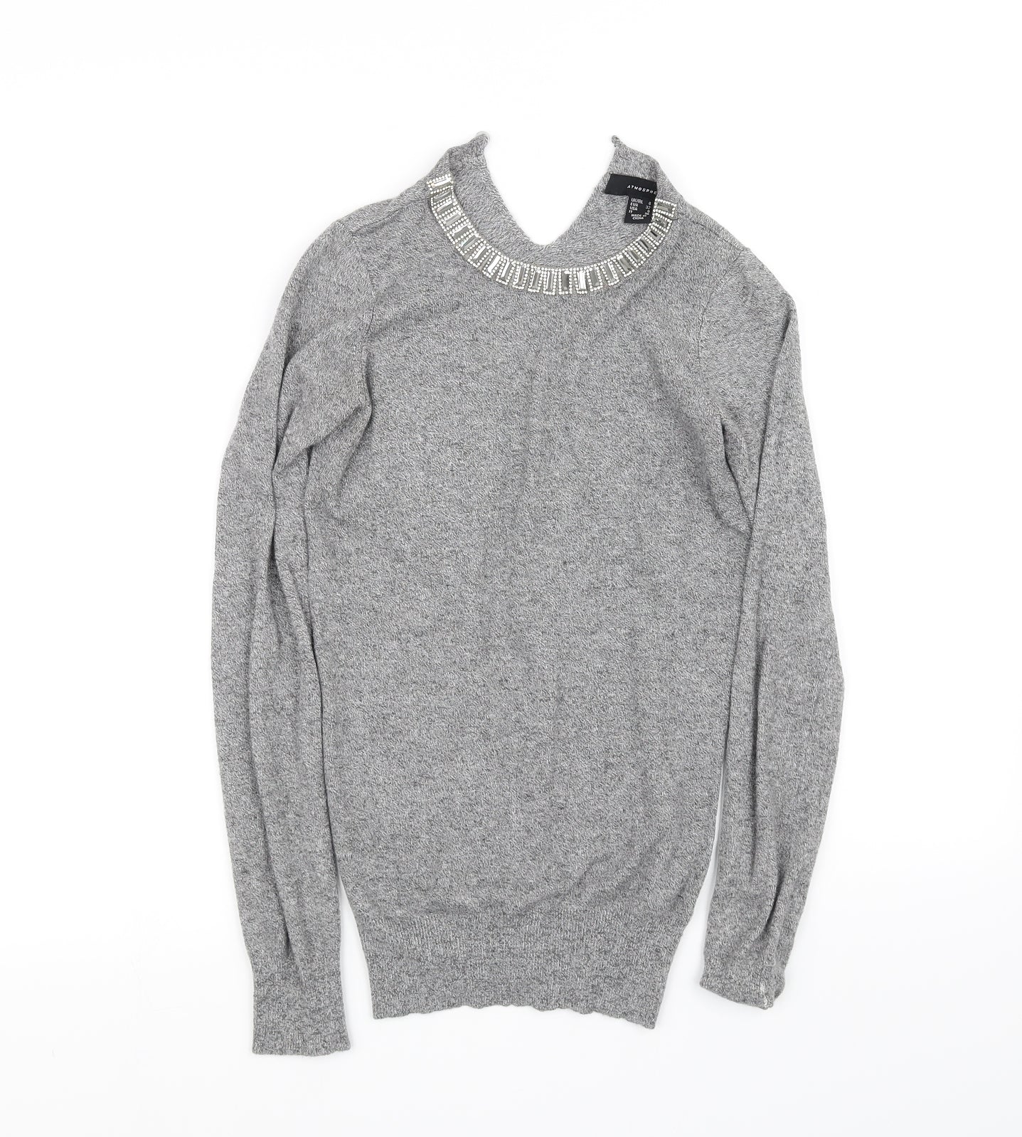Atmosphere Womens Grey   Pullover Jumper Size 4