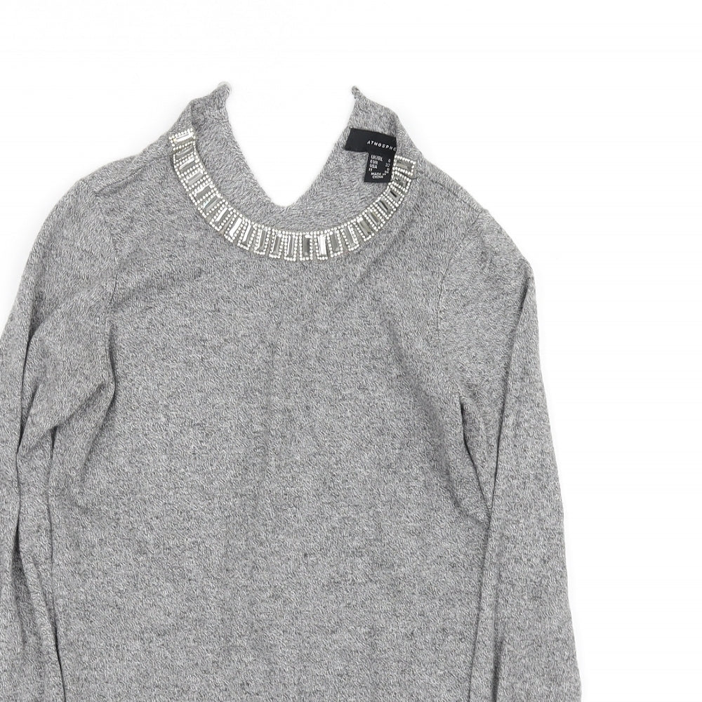 Atmosphere Womens Grey   Pullover Jumper Size 4