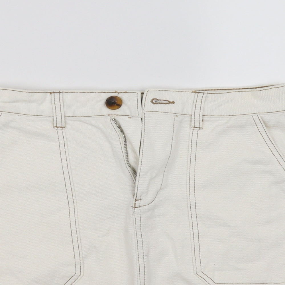 deniem co Womens White   Mini Skirt Size 6