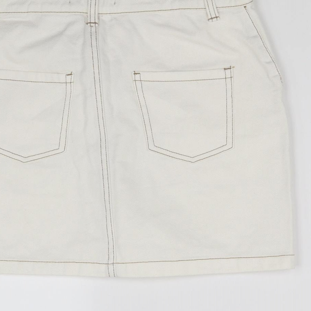 deniem co Womens White   Mini Skirt Size 6