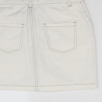 deniem co Womens White   Mini Skirt Size 6