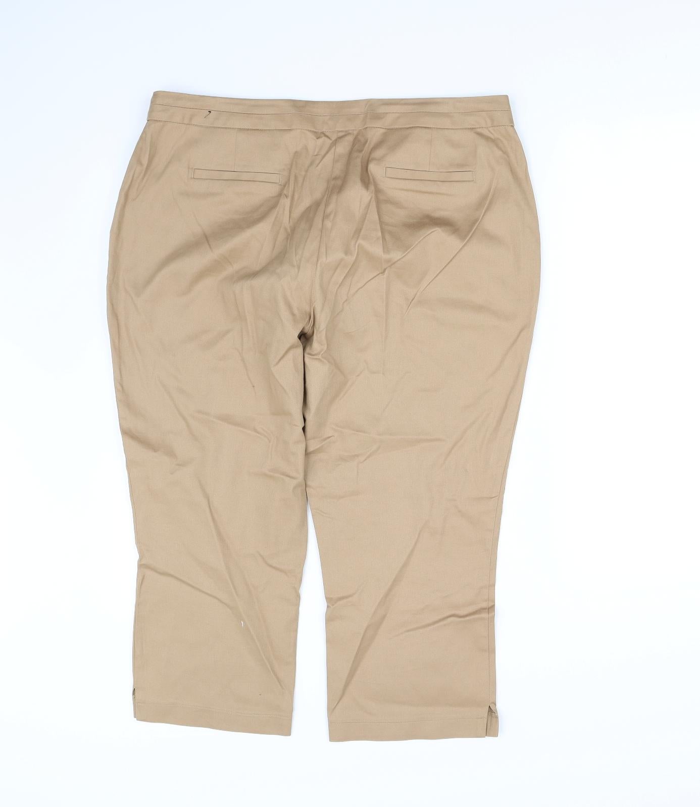 Womens UK Size 12 pre worn Regular Fit  Beige Trousers