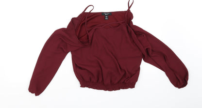 Womens UK Size S New Look Purple Basic Blouse