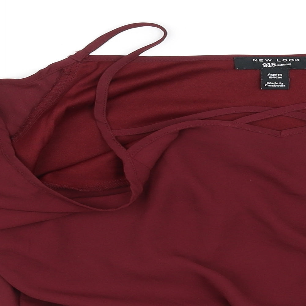 Womens UK Size S New Look Purple Basic Blouse
