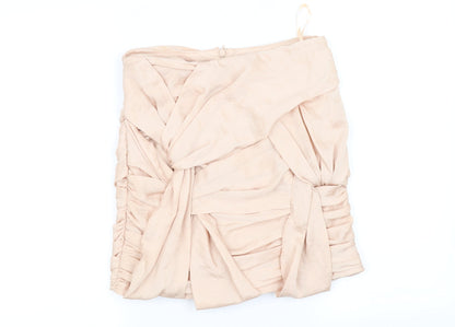 Womens UK Size 8 pre worn Beige Basic Blouse