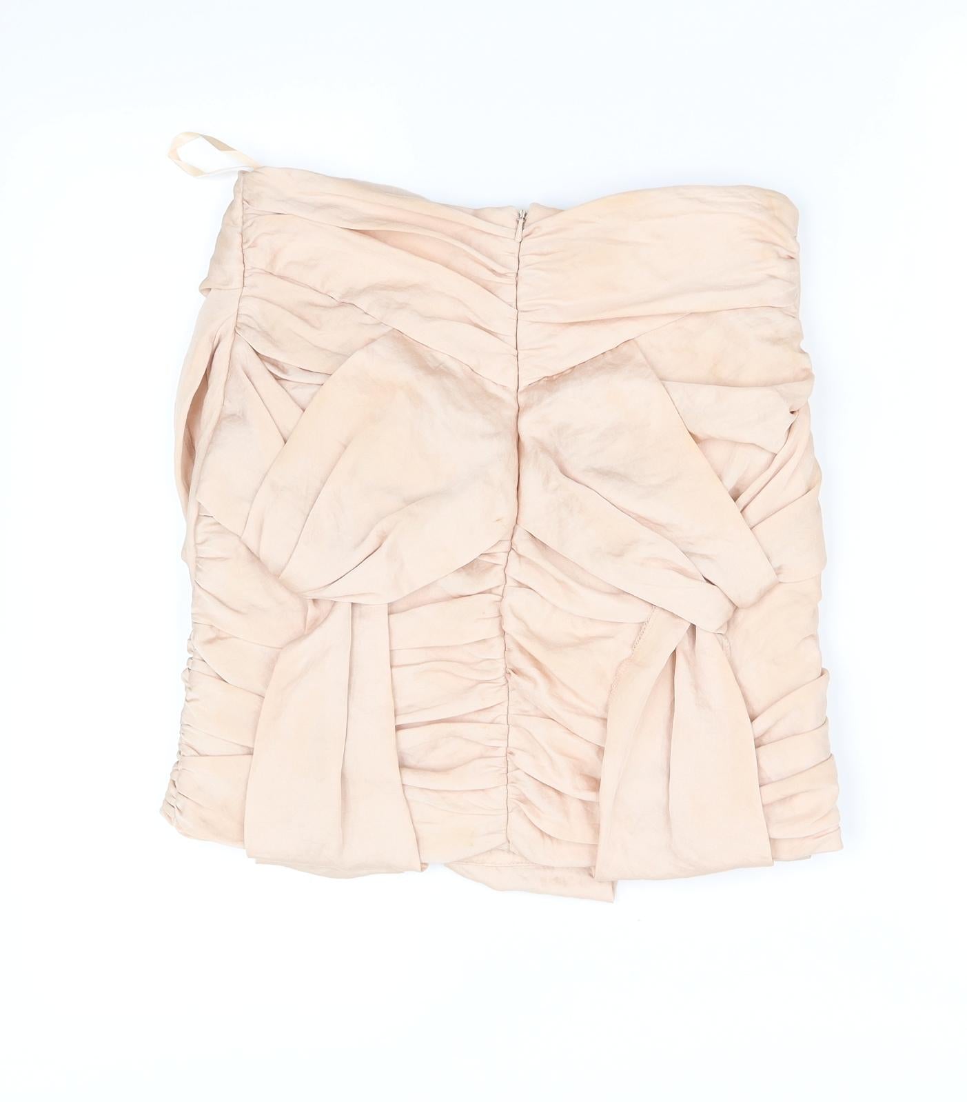 Womens UK Size 8 pre worn Beige Basic Blouse