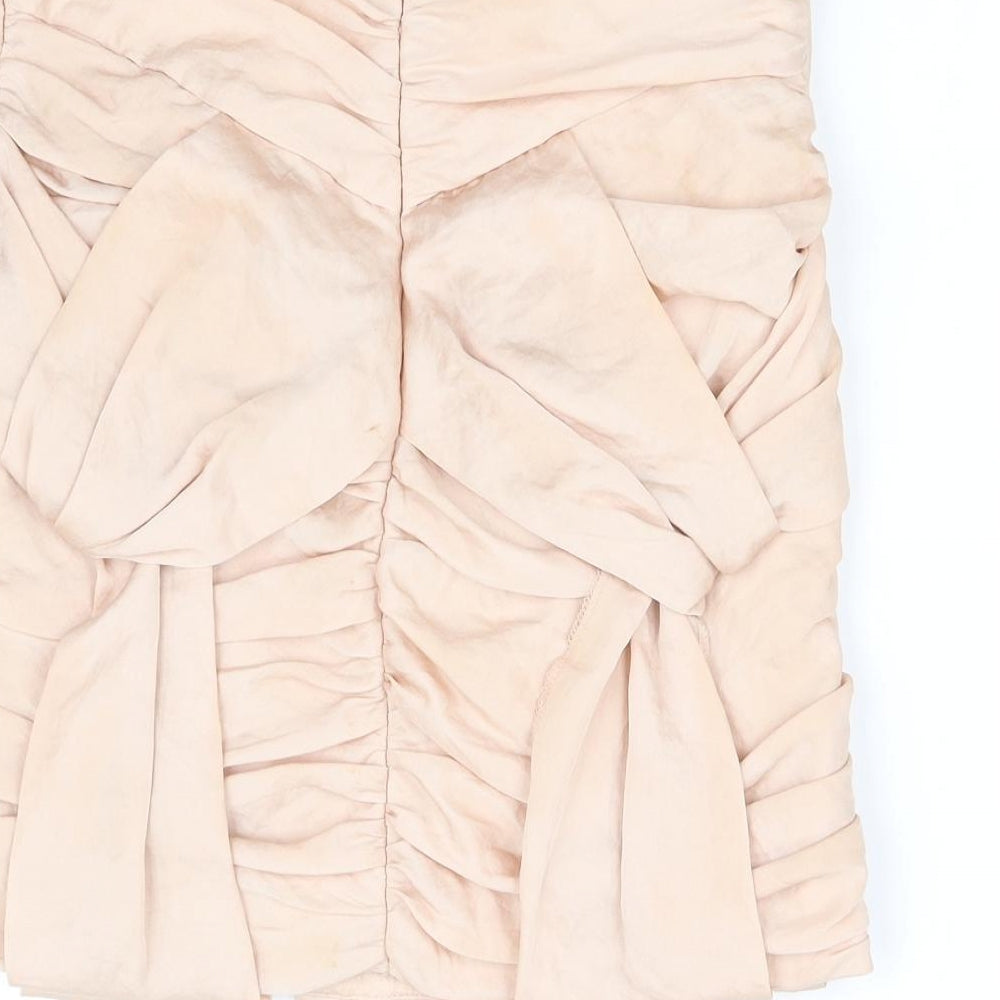 Womens UK Size 8 pre worn Beige Basic Blouse