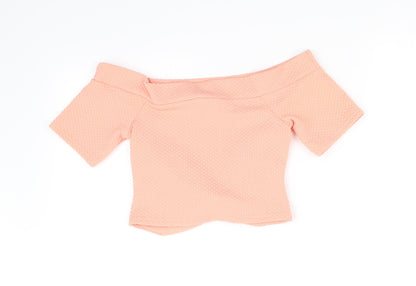 Miss Selfridge Womens Orange   Basic T-Shirt Size 8