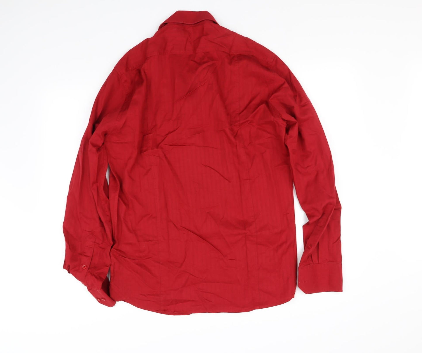 Mens UK Size L Iceman Red  Button-Up Long Sleeve Casual Shirt