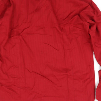 Mens UK Size L Iceman Red  Button-Up Long Sleeve Casual Shirt