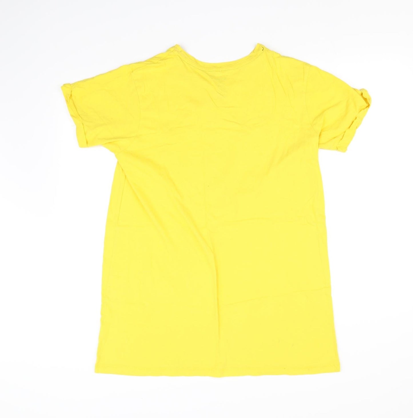 Womens UK Size XS pre worn Yellow Basic T-Shirt