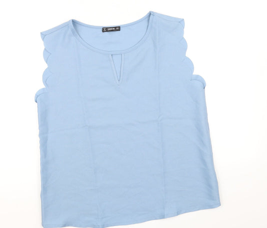 SheIn Womens Blue   Basic Blouse Size M