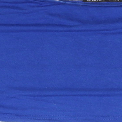 Womens UK Size S Zara Blue Basic T-Shirt