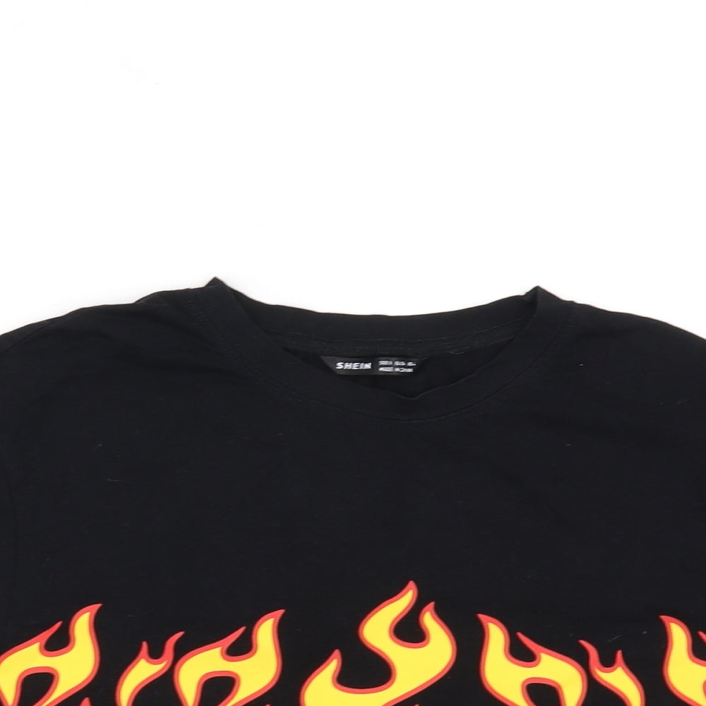 SheIn Girls Black   Basic T-Shirt Size S