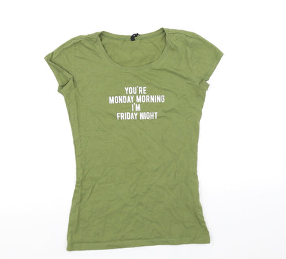 Divided Girls Green   Basic T-Shirt Size M