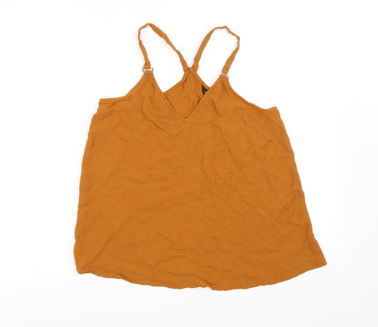 Womens UK Size 8 New Look Orange Basic Blouse
