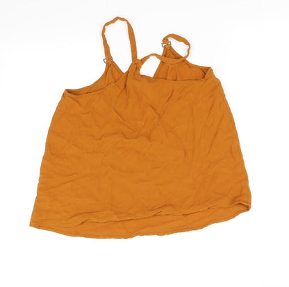 Womens UK Size 8 New Look Orange Basic Blouse