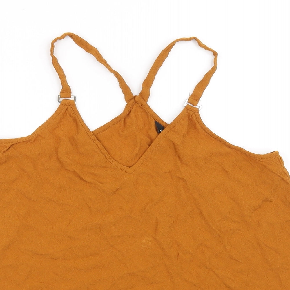Womens UK Size 8 New Look Orange Basic Blouse