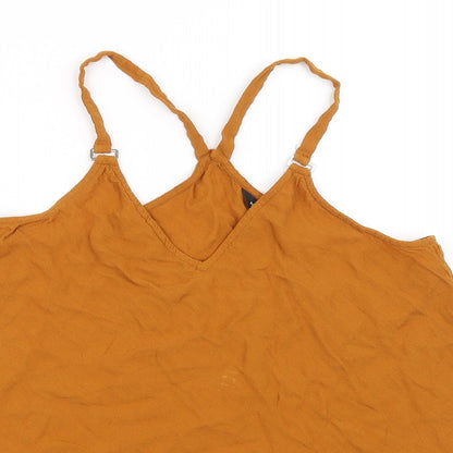 Womens UK Size 8 New Look Orange Basic Blouse