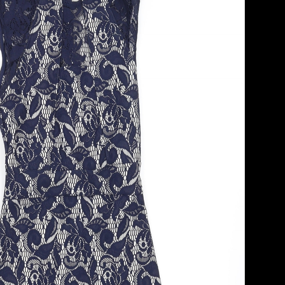 Warehouse Womens Blue   Fit & Flare  Size 10