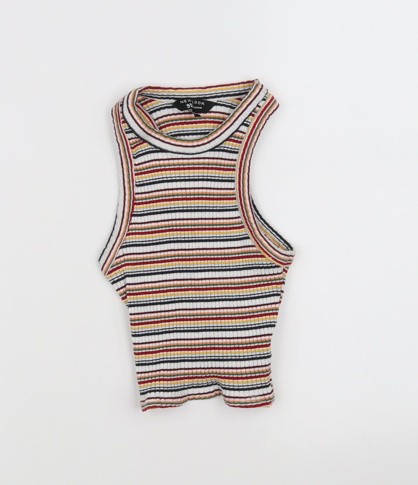 New Look Girls Multicoloured Striped  Basic T-Shirt Size 10-11 Years