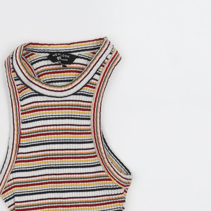 New Look Girls Multicoloured Striped  Basic T-Shirt Size 10-11 Years