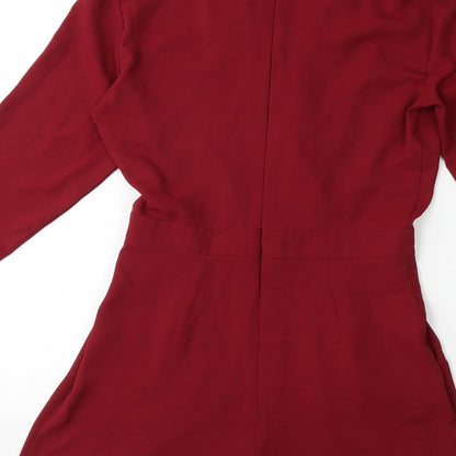 Topshop Womens Red   Playsuit One-Piece Size 8