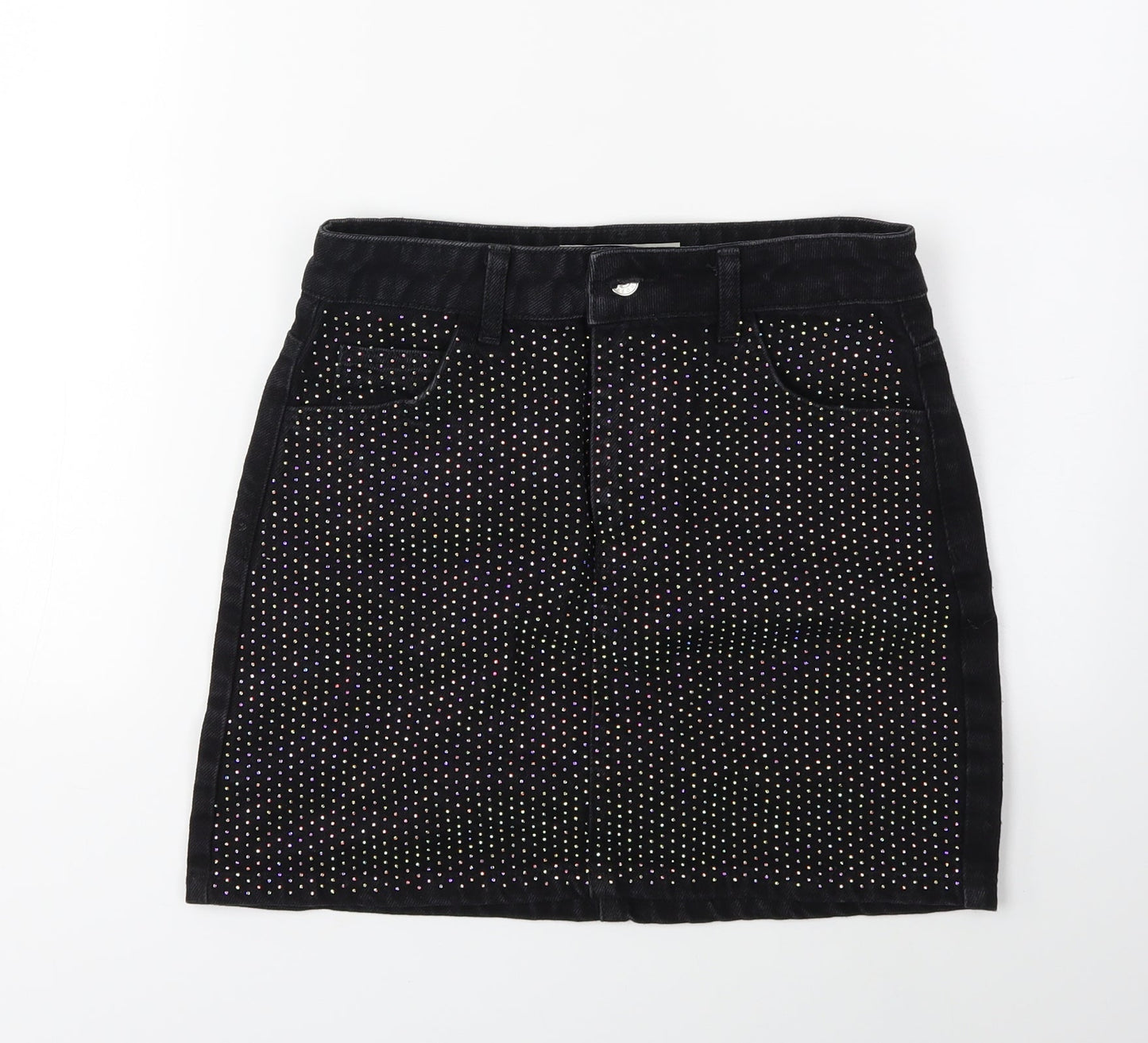 Womens UK Size 8 Topshop Mini Denim Skirt