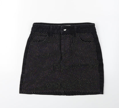 Womens UK Size 8 Topshop Mini Denim Skirt